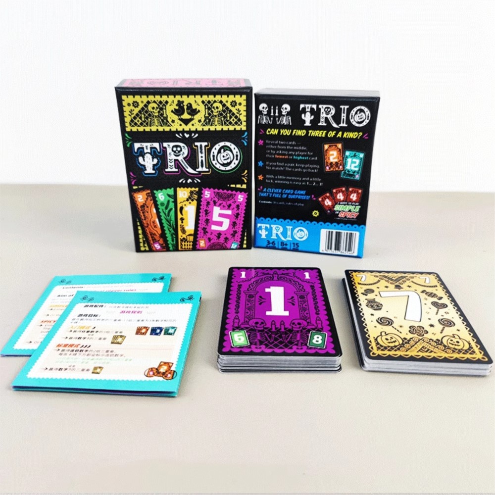 Party Games Entertainer - Strategic Card Board Game TRIO Fun