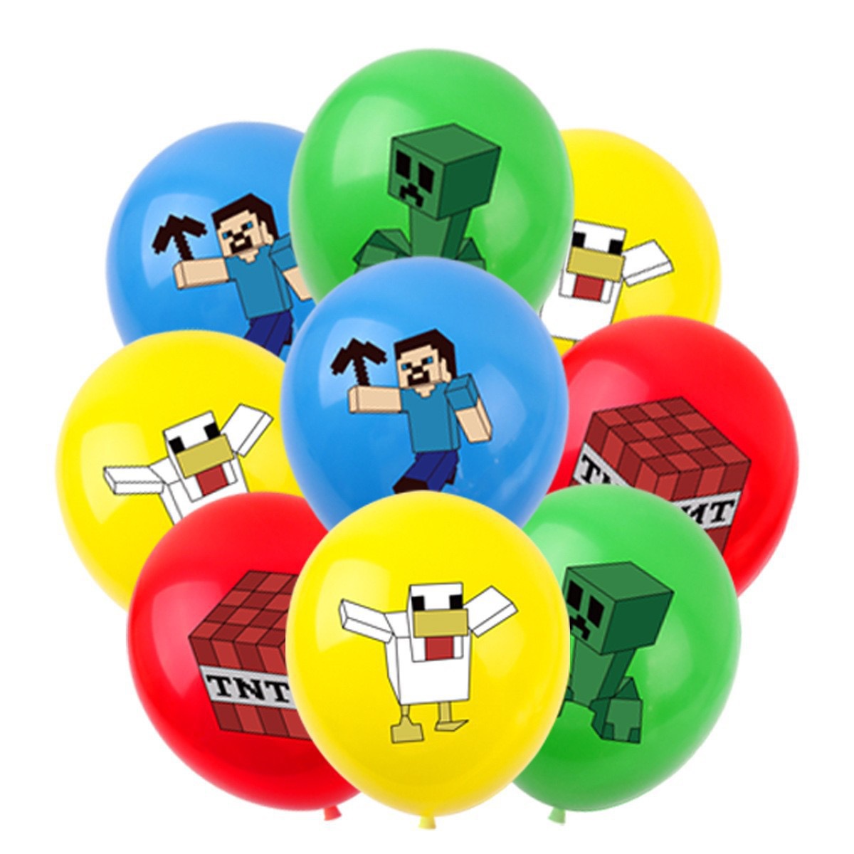 Party Games Minecraft - 50/100pcs for Minecrafte Pixel Balloon Anime