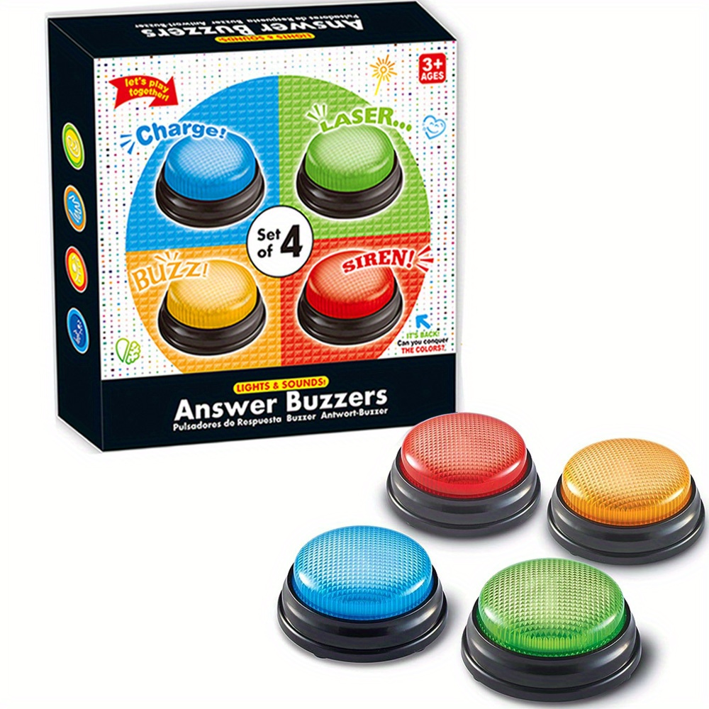 4pcs Lights and Sounds Buzzers - Party Games Quiz review and price