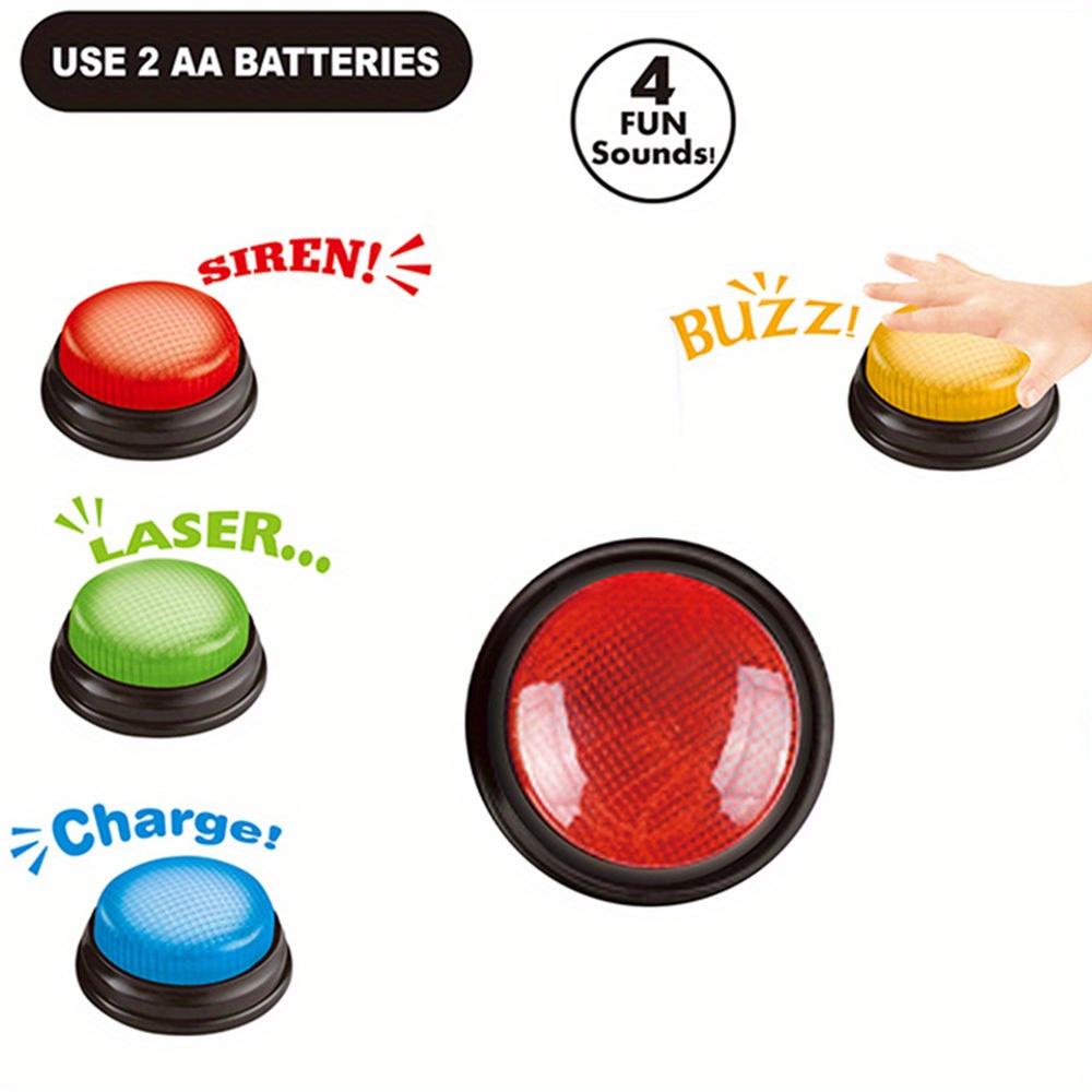 4pcs Lights and Sounds Buzzers - Party Games Quiz review and price