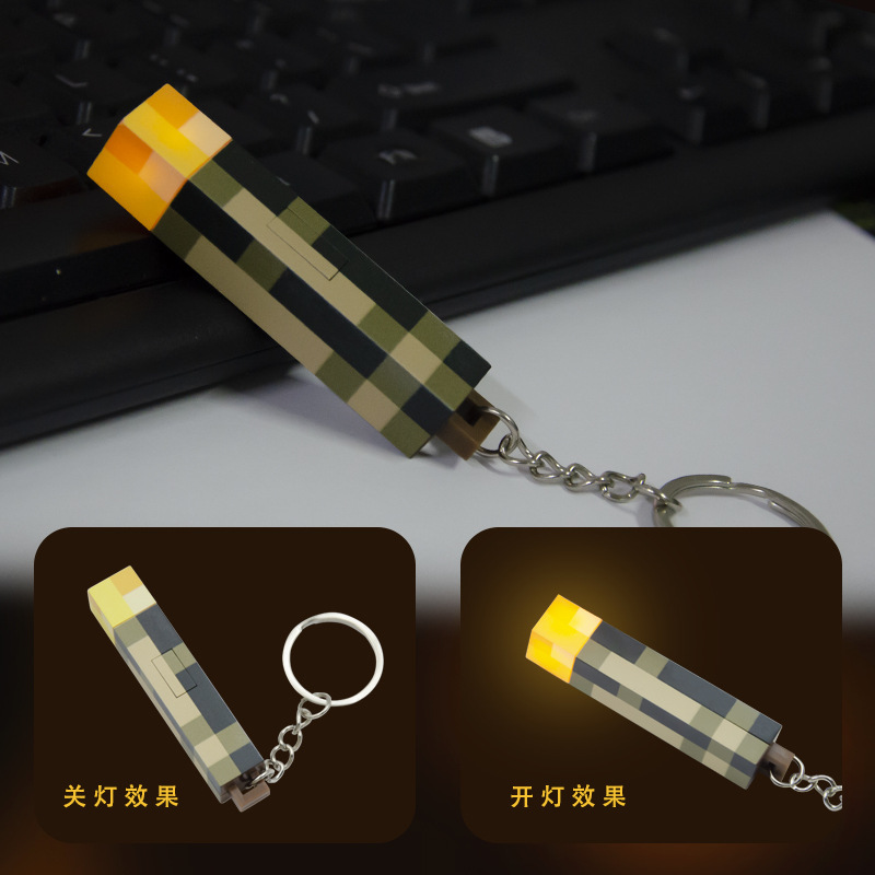 Mini Flashlight Torch Keychain - Party Games Minecraft review and price