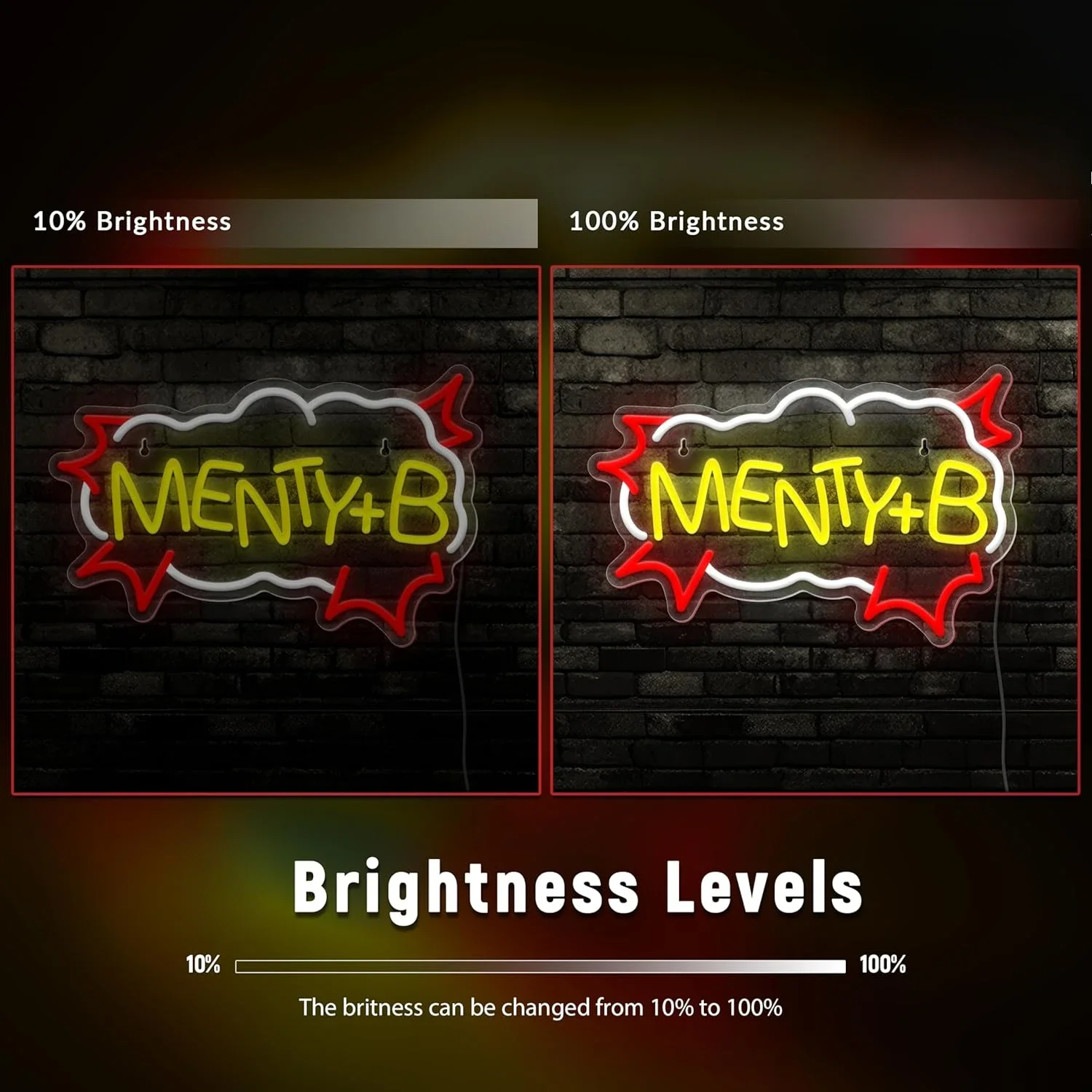 Menty+B Neon Sign Mental Break - Party Games Indoor review and price