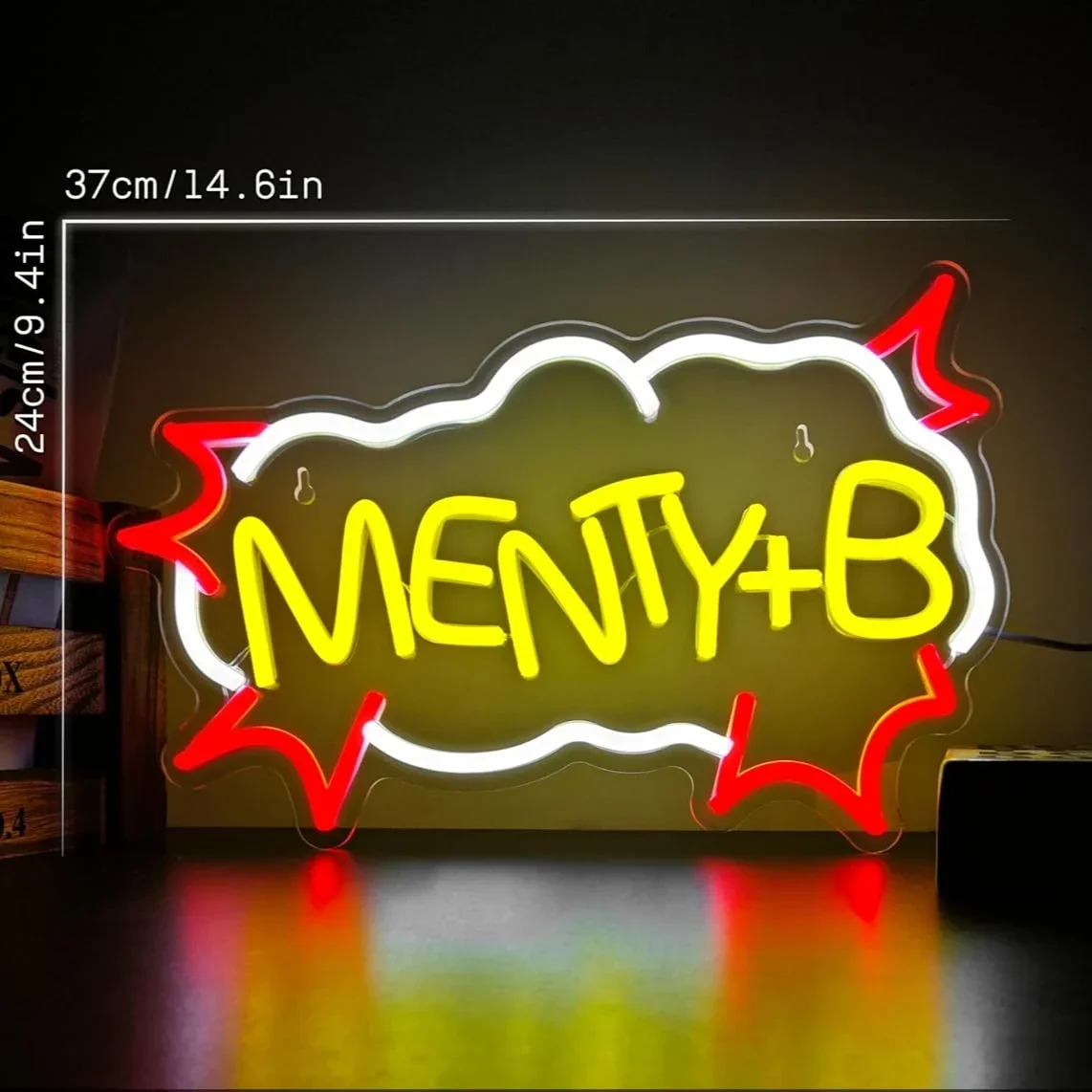 Menty+B Neon Sign Mental Break - Party Games Indoor review and price