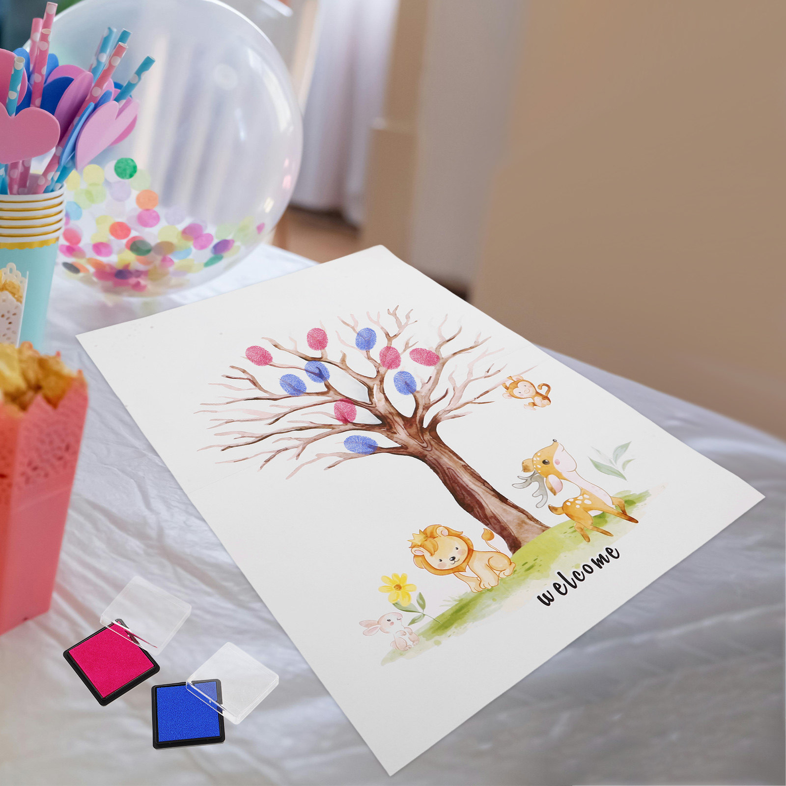1Set Fingerprint Tree Guest Bo - Book Party Games review and price
