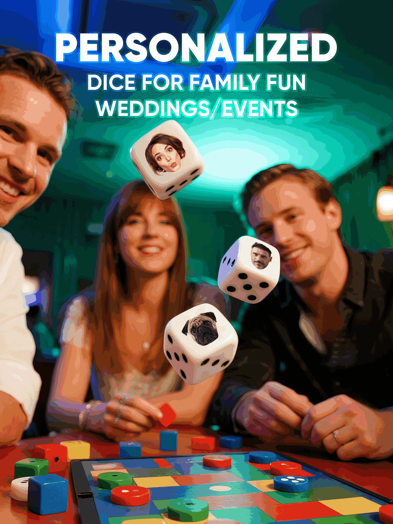 Custom Face Dice Personalized  - Party Games Ideas review and price