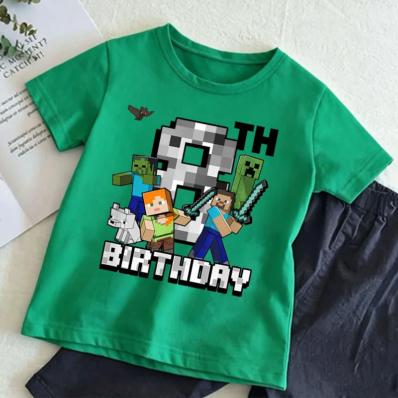 Pixel Game Number T-shirt for  - Party Games Minecraft review and price