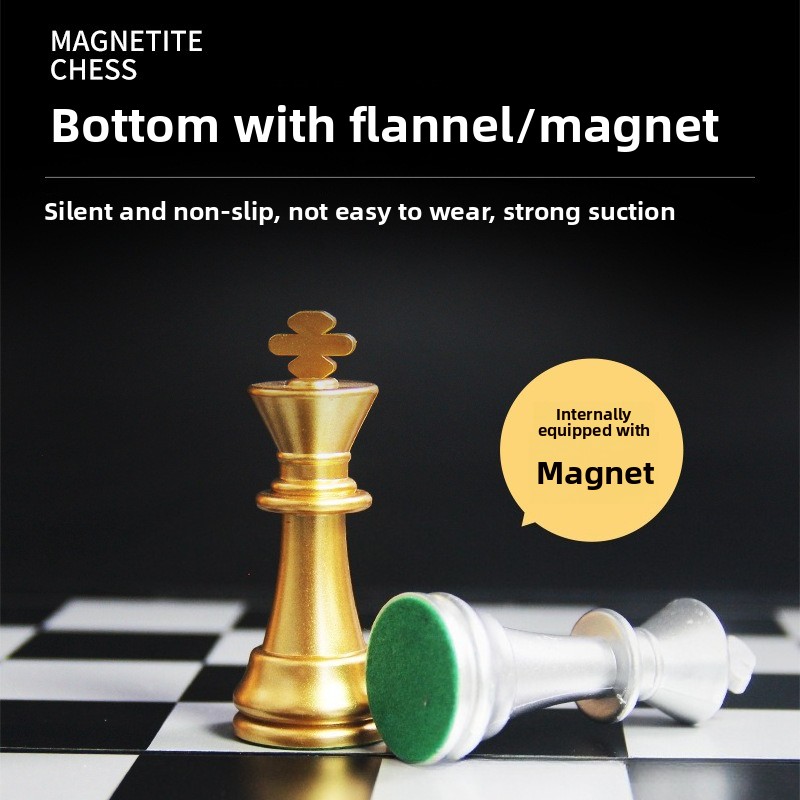 Magnetic Gold Silver Chess Set - Book Party Games review and price