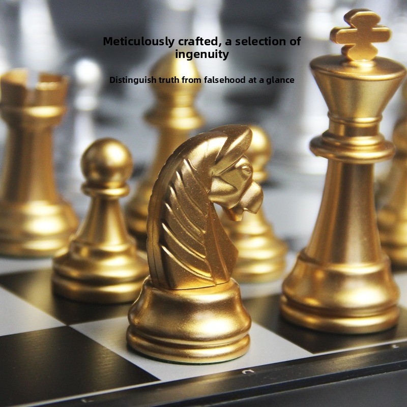 Magnetic Gold Silver Chess Set - Book Party Games review and price