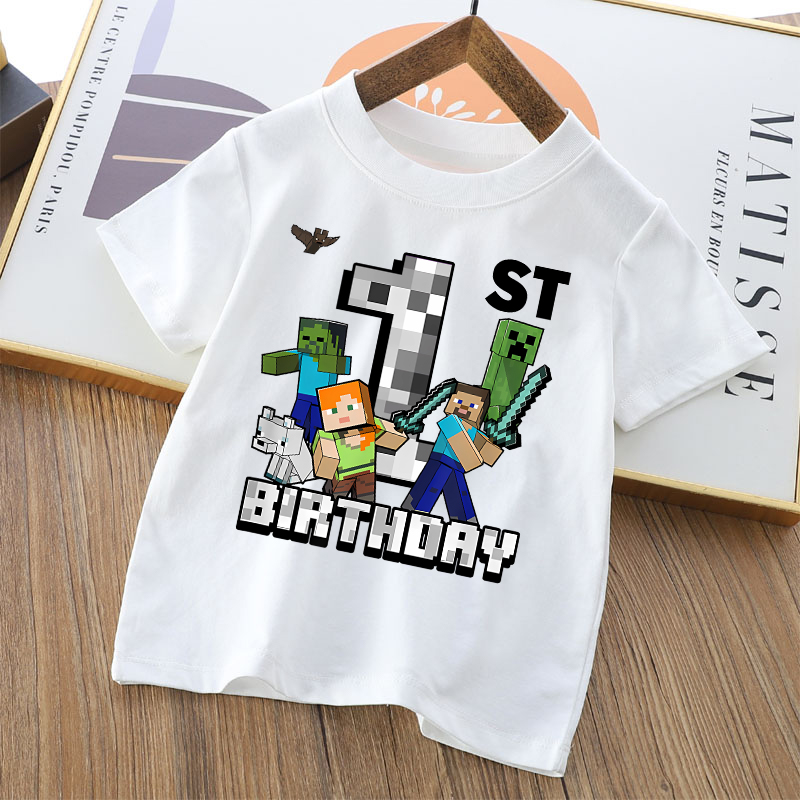 Cartoon Cute Minecrafted T-shi - Party Games Minecraft review and price