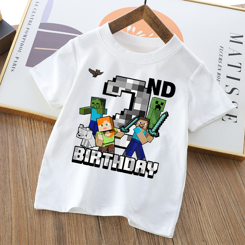 Cartoon Cute Minecrafted T-shi - Party Games Minecraft review and price