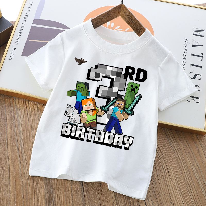 Cartoon Cute Minecrafted T-shi - Party Games Minecraft review and price